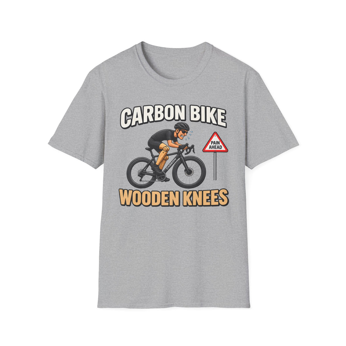 Carbon Bike Wooden Knees - T-Shirt