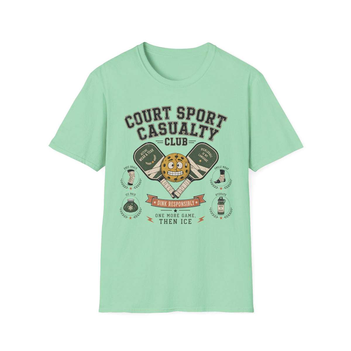Court Sport Casualty Club (PickleBall) T-Shirt