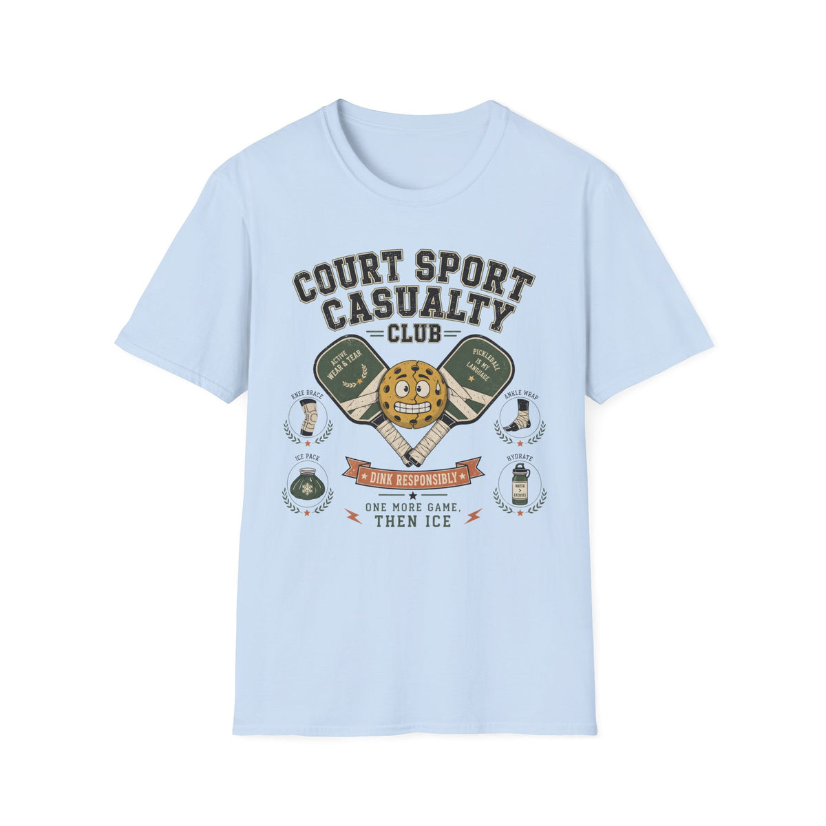 Court Sport Casualty Club (PickleBall) T-Shirt