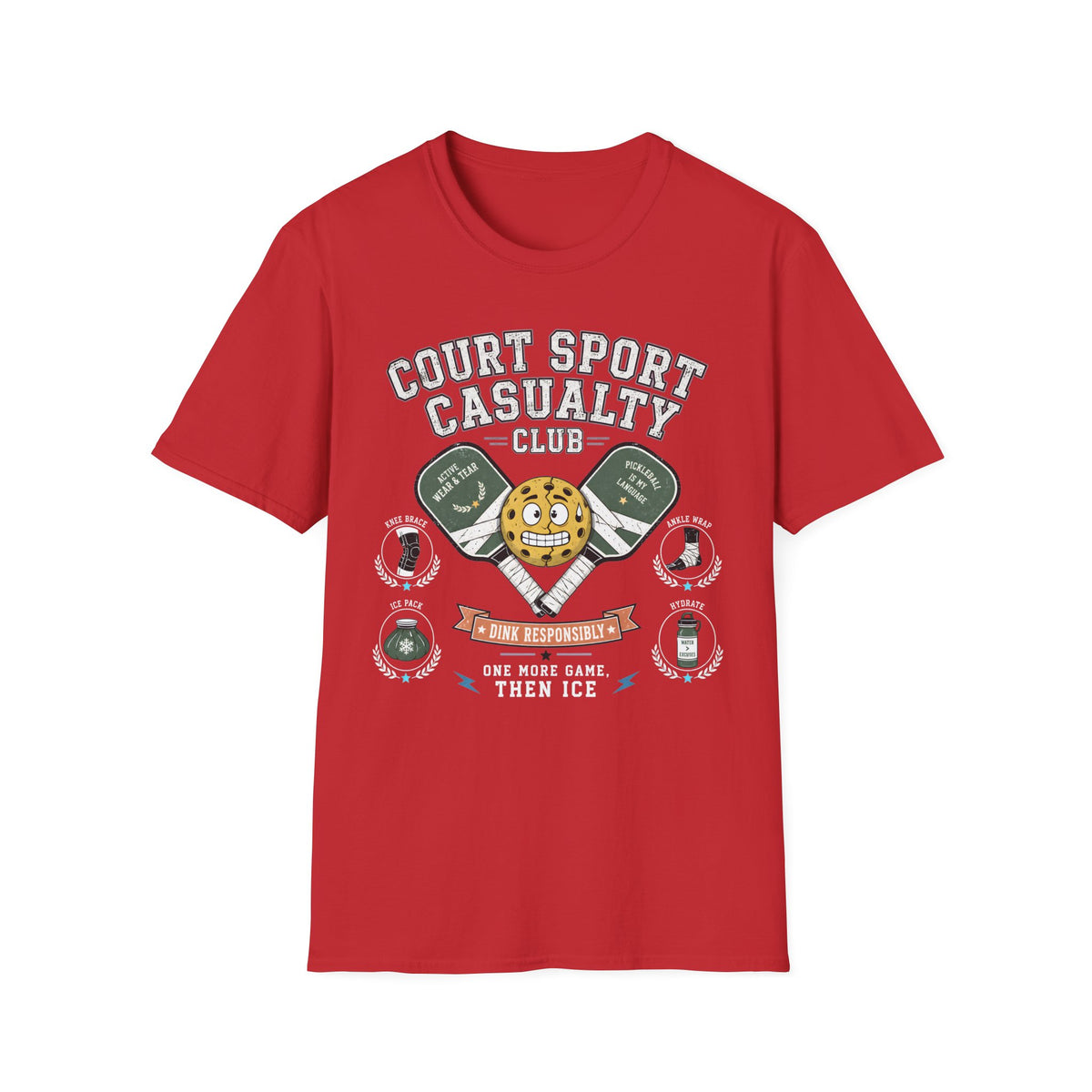 Court Sport Casualty Club (PickleBall) T-Shirt