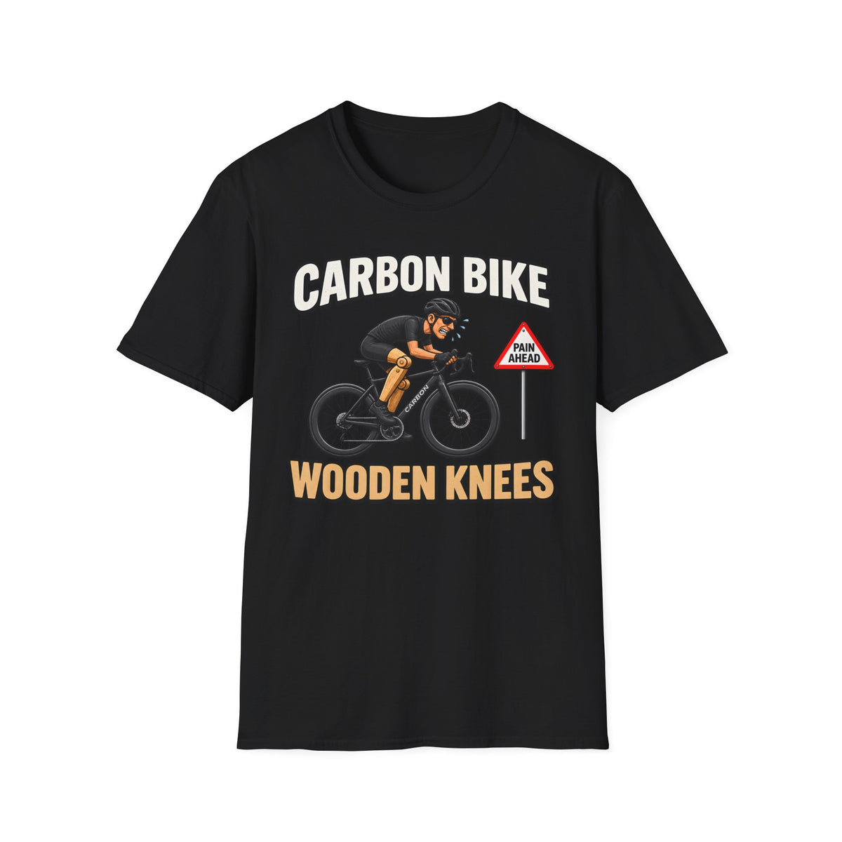 Carbon Bike Wooden Knees - T-Shirt