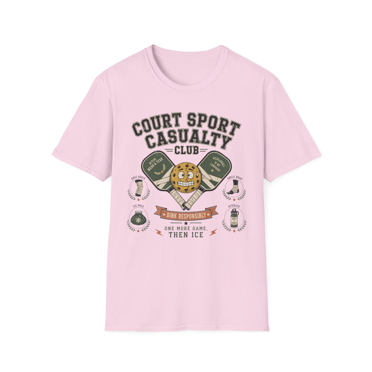 Court Sport Casualty Club (PickleBall) T-Shirt