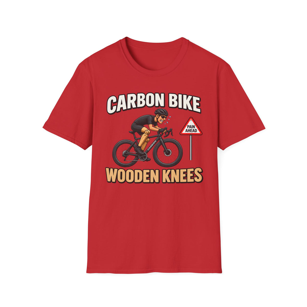 Carbon Bike Wooden Knees - T-Shirt