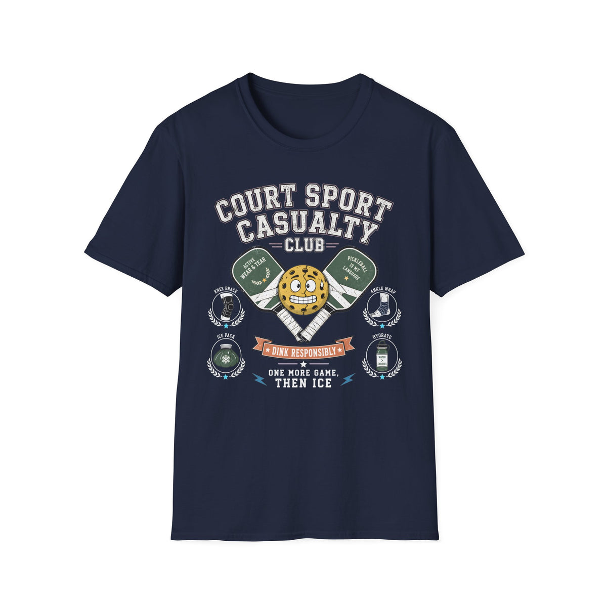 Court Sport Casualty Club (PickleBall) T-Shirt