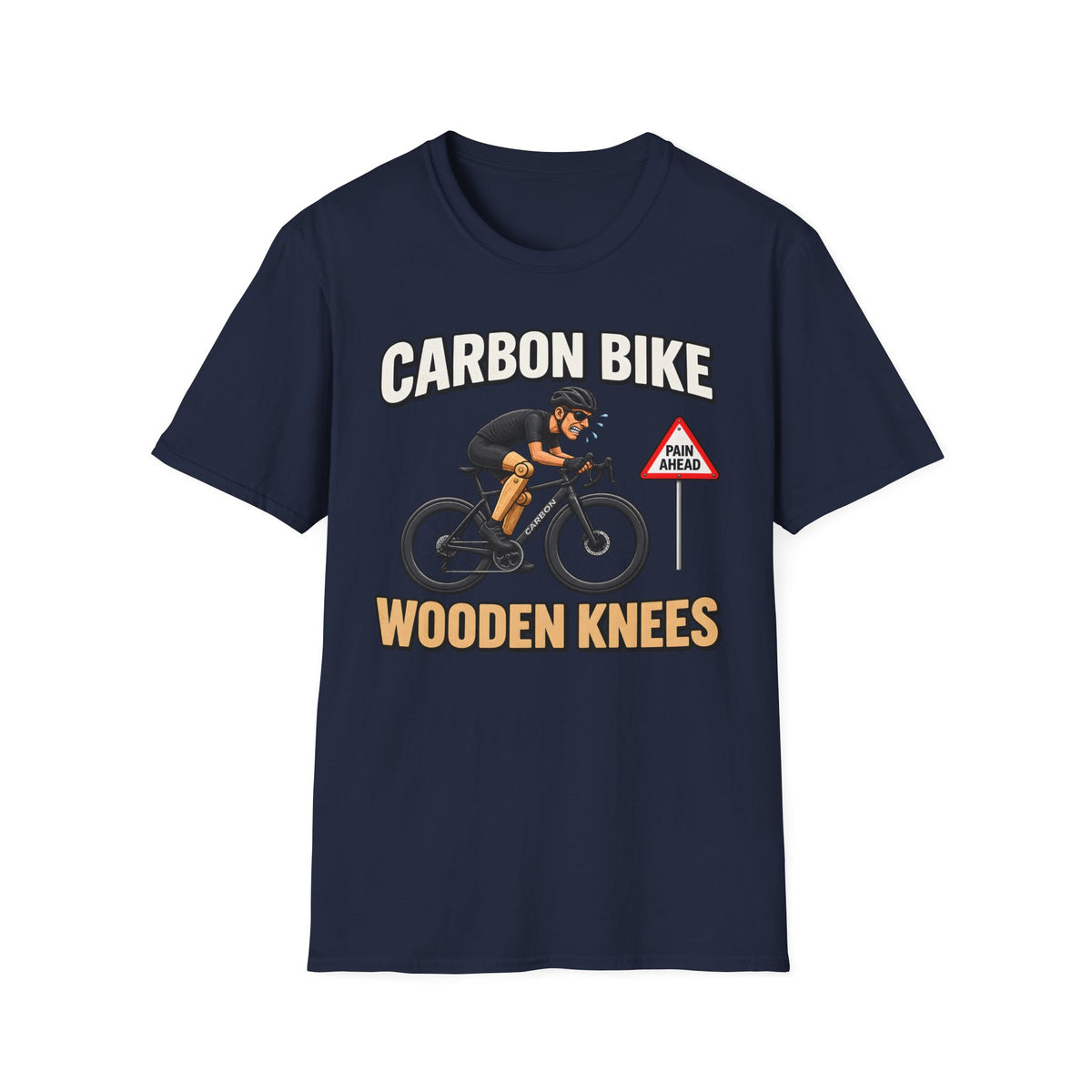 Carbon Bike Wooden Knees - T-Shirt