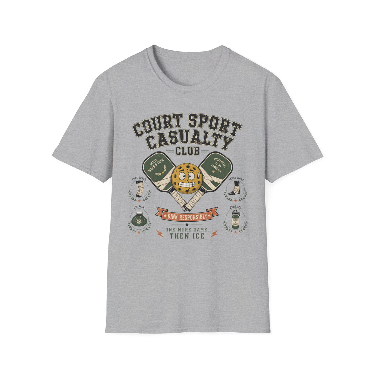 Court Sport Casualty Club (PickleBall) T-Shirt