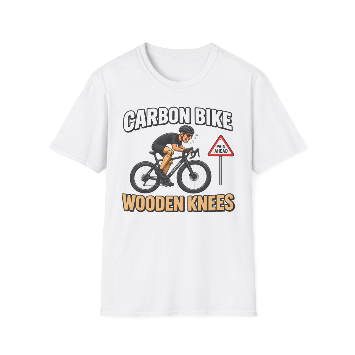 Carbon Bike Wooden Knees - T-Shirt