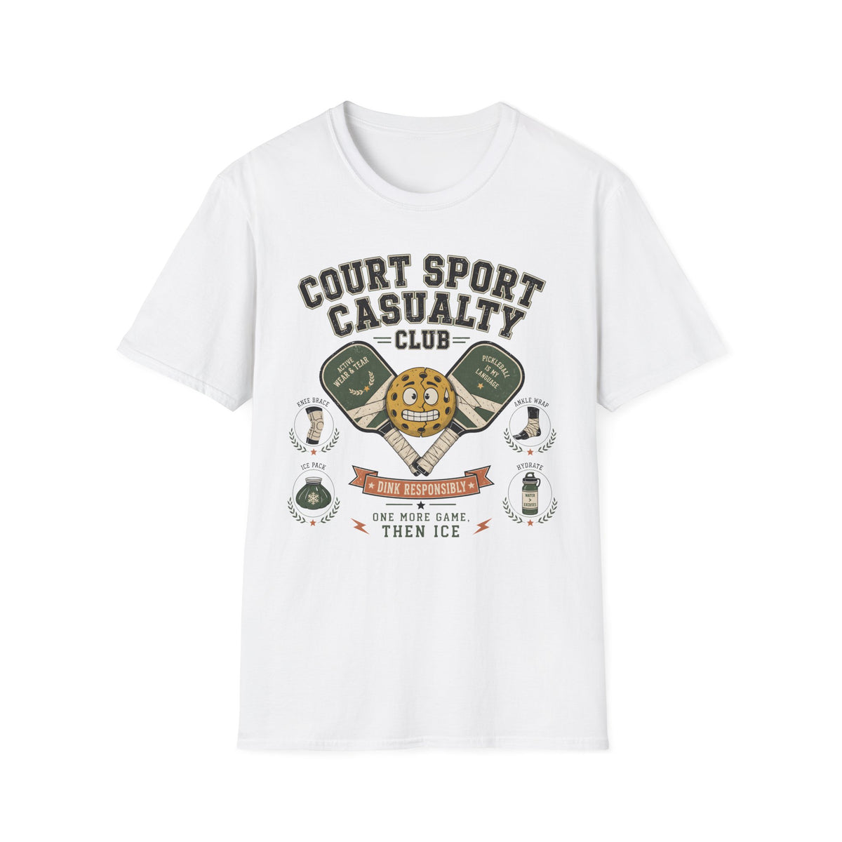 Court Sport Casualty Club (PickleBall) T-Shirt